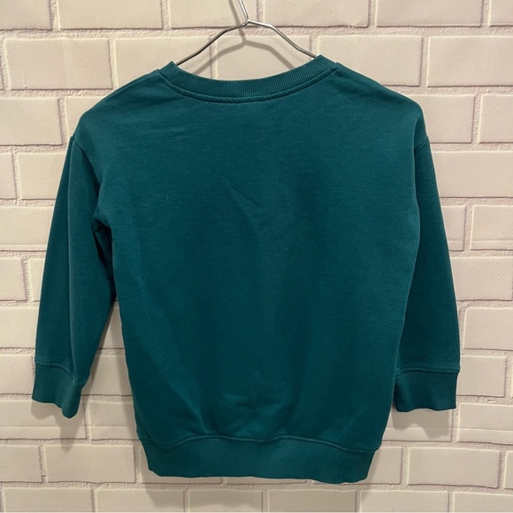 Gymboree Green Sweatshirt with Floral Embroidery/size S - Picture 3 of 7